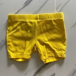Faded Glory Yellow Baby Shorts 0-3mo